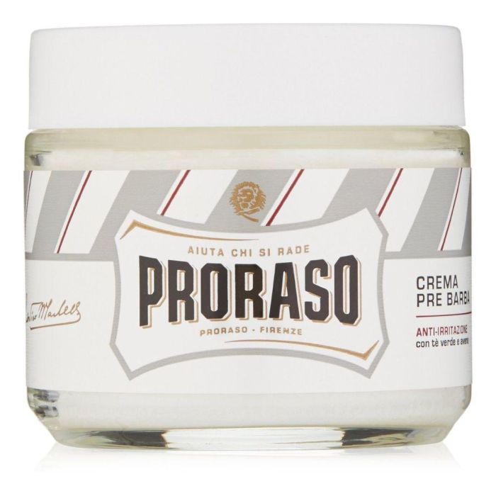 Proraso Pelli Sensibili Crema Pre Afeitado Hombre Pieles Sensibles 100ml. Ablanda Vello Facial, Protege Piel, Sin Parabenos Sulfatos Siliconas.