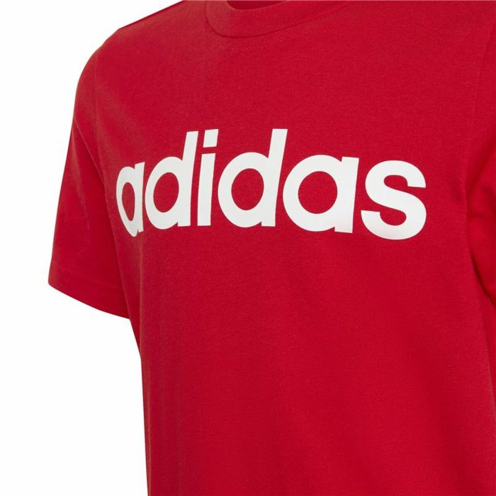 Camiseta de Manga Corta Infantil Adidas Lin Roja 3 Camiseta de Manga Corta Infantil Adidas Lin Roja 3