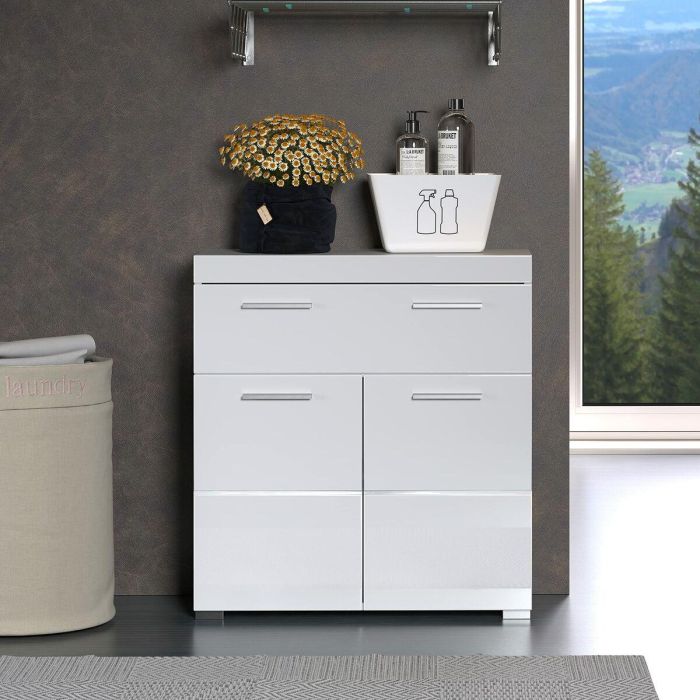 Trendteam TRE4251398913359 Mueble bajo de baño Amanda Blanco 2 puertas, 1 cajón 73x31x79 cm 10 Trendteam TRE4251398913359 Mueble bajo de baño Amanda Blanco 2 puertas, 1 cajón 73x31x79 cm 10