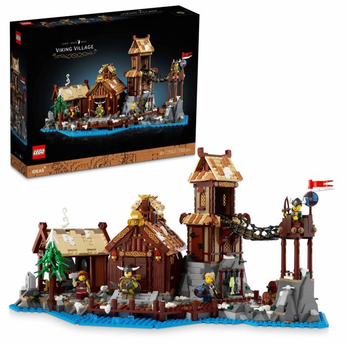 LEGO Ideas 21343 Poblado Vikingo, Juego de Construcción para Adultos con 2103 Piezas, Maqueta para Construir, Modelo para Decoración