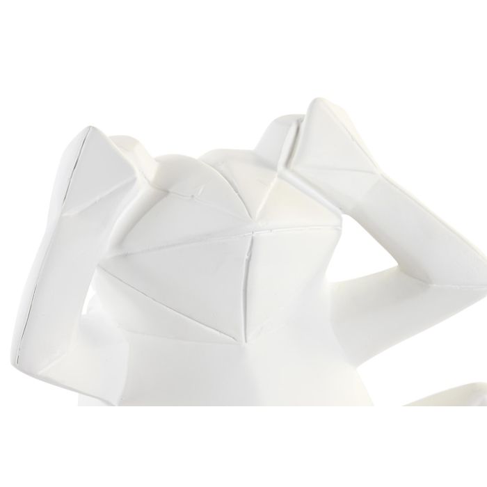DKD Home Decor Figura de Rana Moderna de Resina Blanca 13x17.8x18.5 cm, Juego de 3 Unidades Surtidas 1