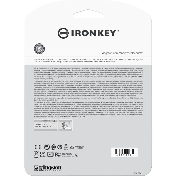Kingston IronKey Vault Privacy 50 128GB USB 3.2 Gen 1 (3.1 Gen 1) Stick Cifrado con Hardware 3