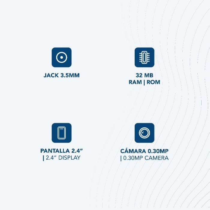 Daewoo Senior Pant 2.4 Teléfono Móvil - Pantalla 2.4 Pulgadas, Cámara, Radio FM, Luz SOS y Linterna, Color Azul