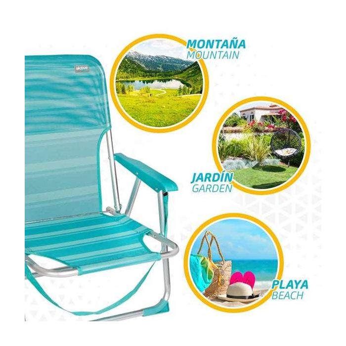 Silla playa plegable aluminio fija mediterran 55x35x72 cm 1 Silla playa plegable aluminio fija mediterran 55x35x72 cm 1
