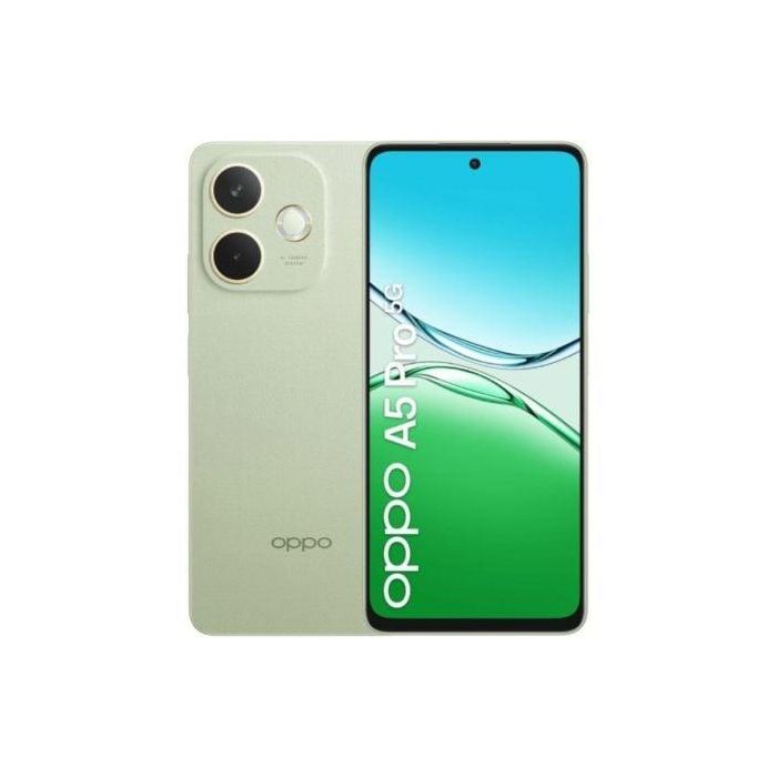 Oppo 110010348095 Smartphone A5 Pro 8GB/256GB Pantalla 6.67" 120Hz, Batería 5800mAh, Cámara 50MP, Resistencia Agua IP69 y Militar Verde Oliva Oppo 110010348095 Smartphone A5 Pro 8GB/256GB Pantalla 6.67" 120Hz, Batería 5800mAh, Cámara 50MP, Resistencia Agua IP69 y Militar Verde Oliva