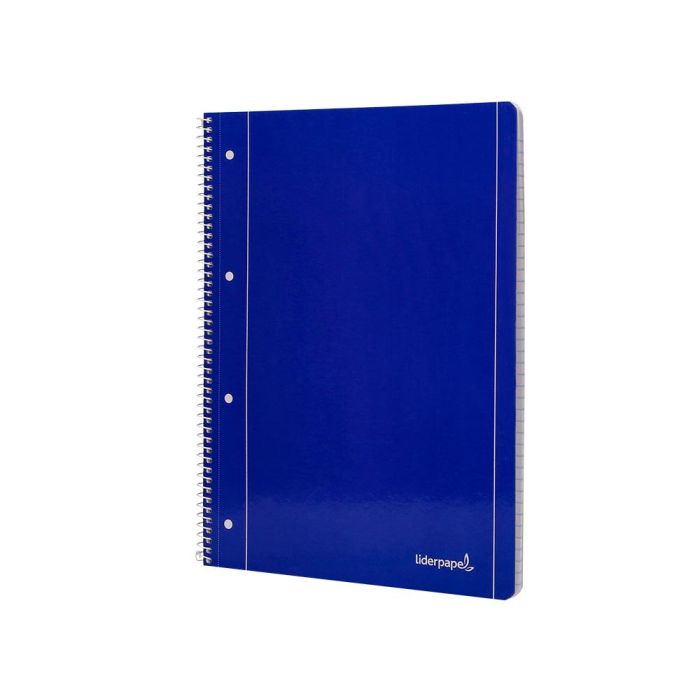 Cuaderno Espiral Liderpapel A4 Micro Serie Azul Tapa Blanda 80H 75 gr Cuadro 5 mm Con Margen 4 Taladros Azul 5 unidades 3