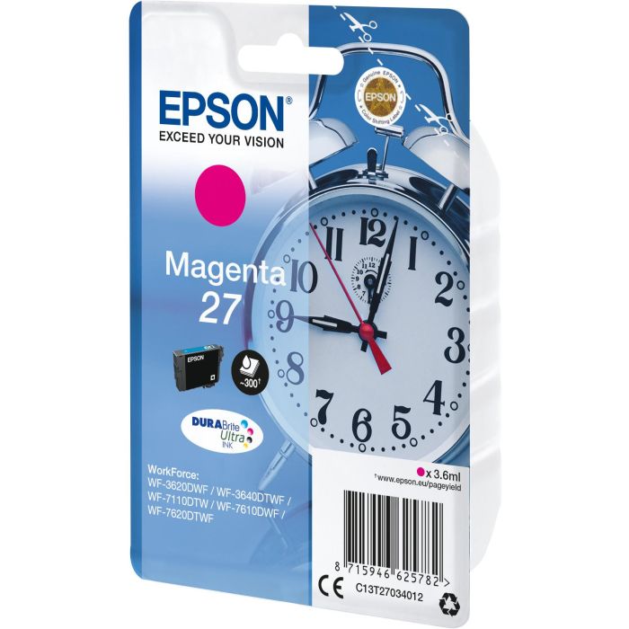 Epson T2703 Tinta Magenta Estándar Original 3,6ml Rendimiento 300 Páginas Blister 1