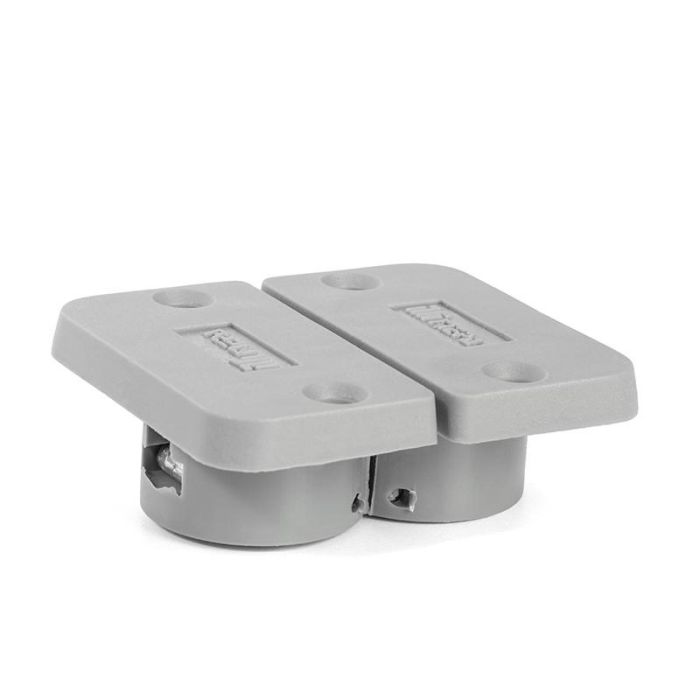 Herrajes Alk Bisagra Invisible Kirma Gris para Mesa, para tapas de 17-18mm de espesor 1