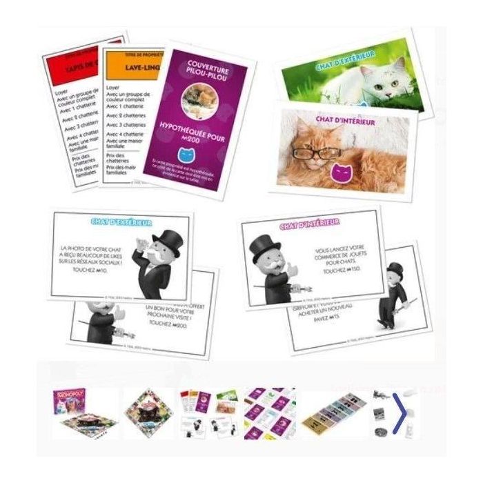 Winning Moves WIN5036905054621 Monopoly Cats: Juego de Mesa, Edición con Gatos en Diferentes Lugares para Movimientos Ganadores 2
