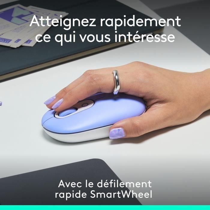 Logitech Ratón Inalámbrico Pop Mouse Lila - Alta Precisión, Personalizable, Multidispositivo 2 Logitech Ratón Inalámbrico Pop Mouse Lila - Alta Precisión, Personalizable, Multidispositivo 2