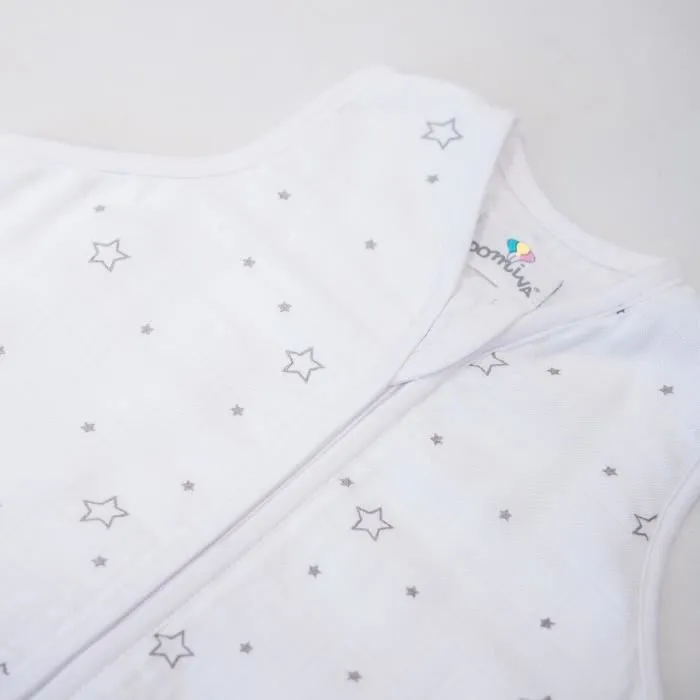 Domiva Saco de dormir de muselina de bambú - 0-6m 70cm - Estampado de estrellas 1