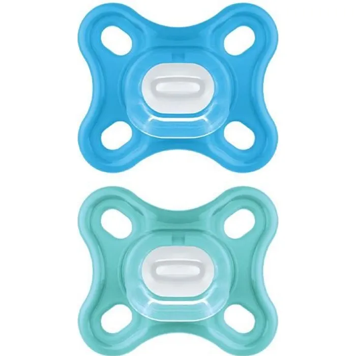 Mam Chupete Fisiológico Confort +0m Azul Set de 2 con Caja de Almacenamiento y Esterilización 0 Mam Chupete Fisiológico Confort +0m Azul Set de 2 con Caja de Almacenamiento y Esterilización 0