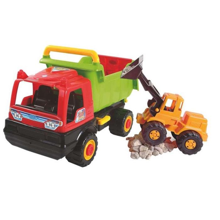 Camion volquete con excavadora 68x45x32 cm 4 Camion volquete con excavadora 68x45x32 cm 4