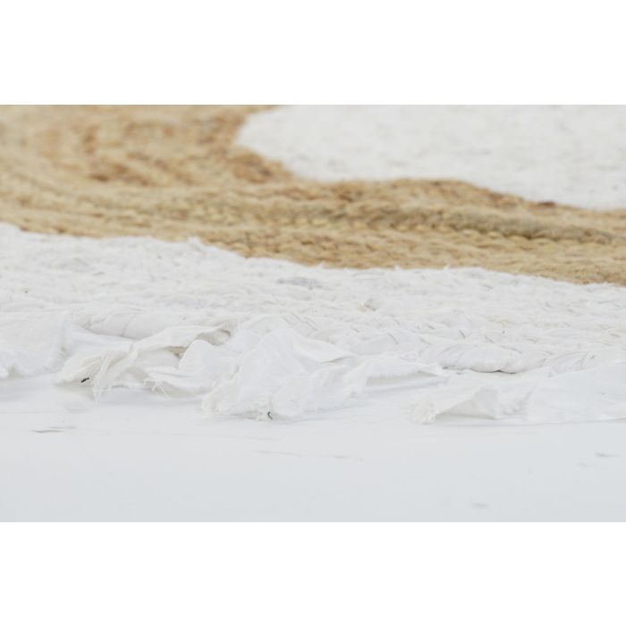 DKD Home Decor Alfombra Kaula Tropical Algodon Yute Marron Beige 140 x 140 cm 3