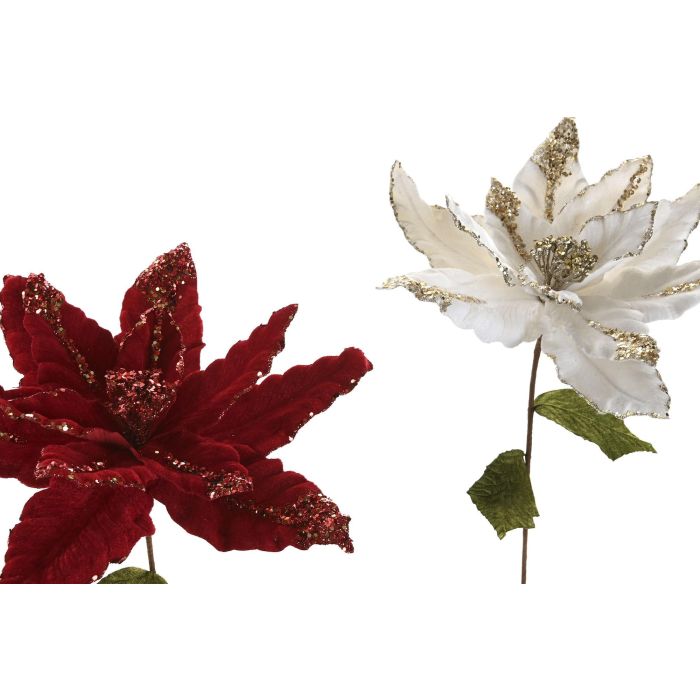 Rama Navidad Tradicional DKD Home Decor Rojo Blanco 33 x 67 x 33 cm (12 Unidades) 1