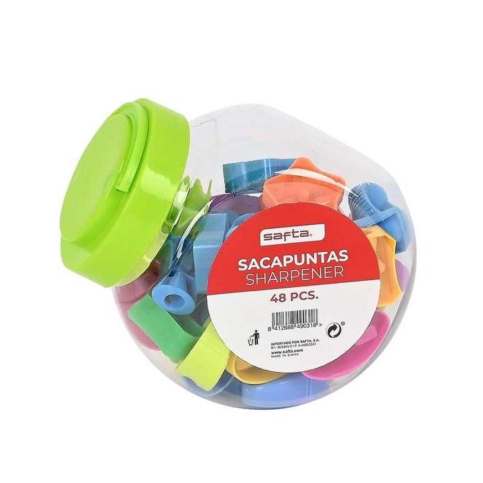 Safta Bote 48 Sacapuntas Surtidos 10x12x10cm Modelos Surtidos 1 Safta Bote 48 Sacapuntas Surtidos 10x12x10cm Modelos Surtidos 1