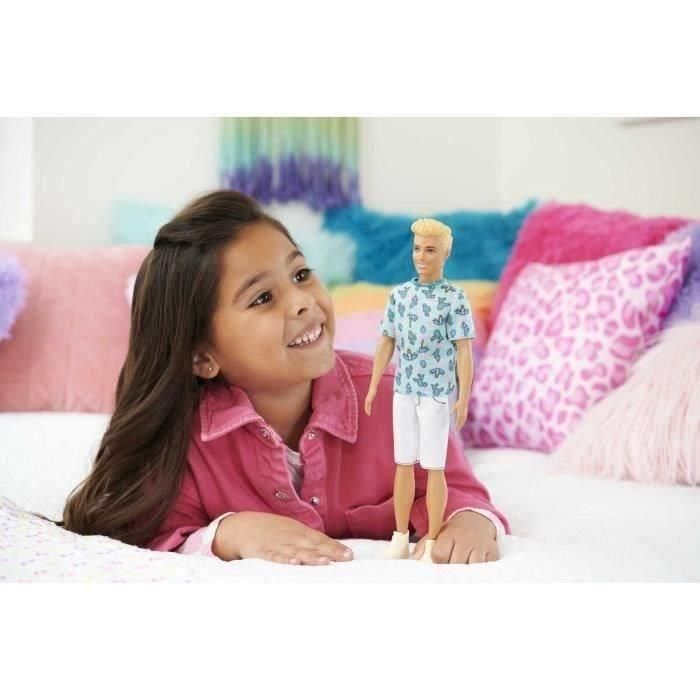 Barbie-Ken Fashionistas-Muñeco Rubio con Camiseta de Cactus HJT10 4