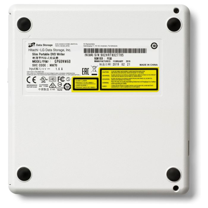 LG GH24NSD1 Grabadora DVD Externa USB 2.0 8x M-DISC Silent Play Super Multi Windows 10 Mac OS Negra