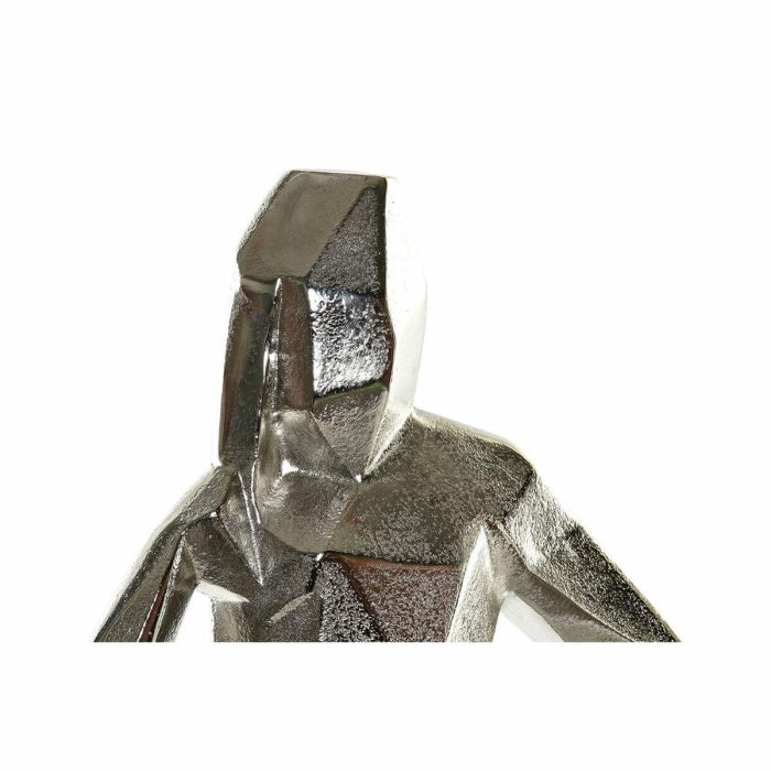 DKD Home Decor Figura Moderna de Aluminio Plateado 13x62x23 cm (Set de 2 Unidades) 2
