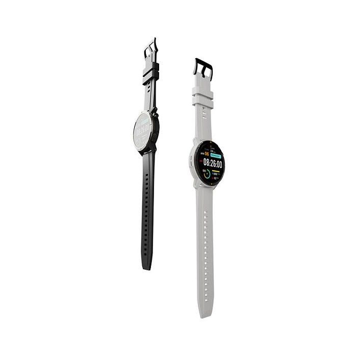 AGM Legion Reloj Inteligente Deportivo con GPS, Pantalla AMOLED Táctil de 1.43", Monitor Cardíaco, Oxígeno en Sangre, Resistente al Agua 5ATM, Negro