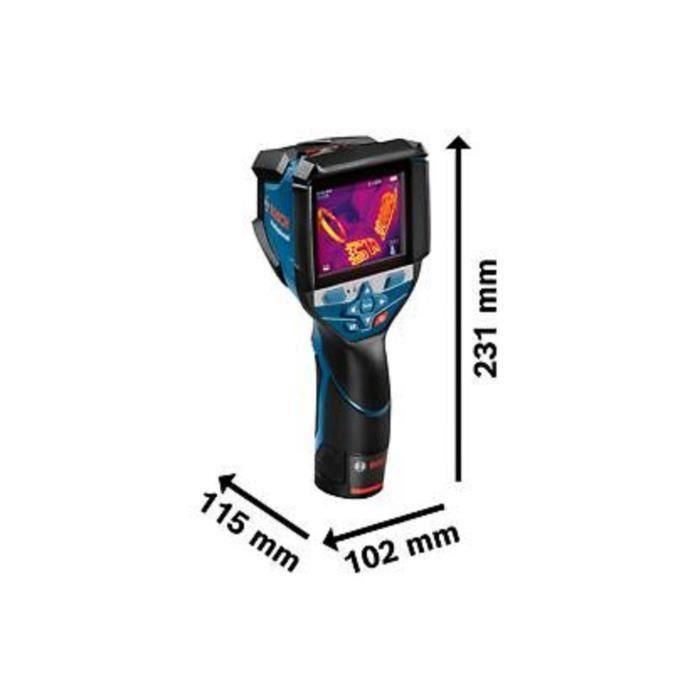 Cámara térmica Bosch Professional GTC 600 C con batería de 12V 2.0Ah, cargador rápido, cable USB-C, montaje, en L-Boxx - 0601083500 1 Cámara térmica Bosch Professional GTC 600 C con batería de 12V 2.0Ah, cargador rápido, cable USB-C, montaje, en L-Boxx - 0601083500 1
