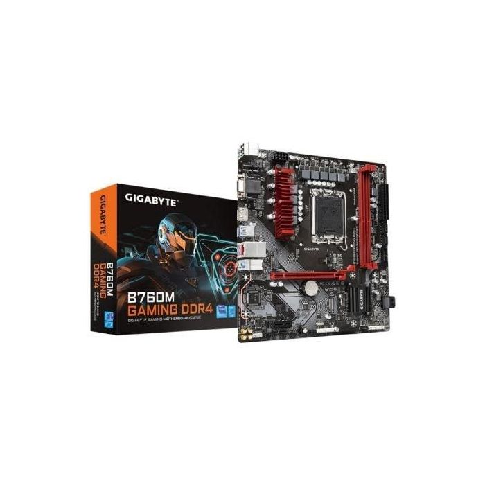 Gigabyte 9MB76MG4-00-11 Placa Base B760M GAMING DDR4 Socket 1700 Micro ATX para Intel 12ª/13ª Gen, PCIe 4.0, LAN 2.5GbE Gigabyte 9MB76MG4-00-11 Placa Base B760M GAMING DDR4 Socket 1700 Micro ATX para Intel 12ª/13ª Gen, PCIe 4.0, LAN 2.5GbE