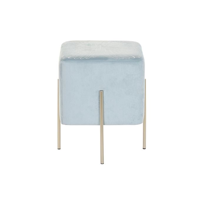 DKD Home Decor Reposapies Glam Elegante y Decorativo de Metal y Poliester, Azul Celeste y Dorado, Ancho 34cm Largo 34cm Alto 40cm 3 DKD Home Decor Reposapies Glam Elegante y Decorativo de Metal y Poliester, Azul Celeste y Dorado, Ancho 34cm Largo 34cm Alto 40cm 3