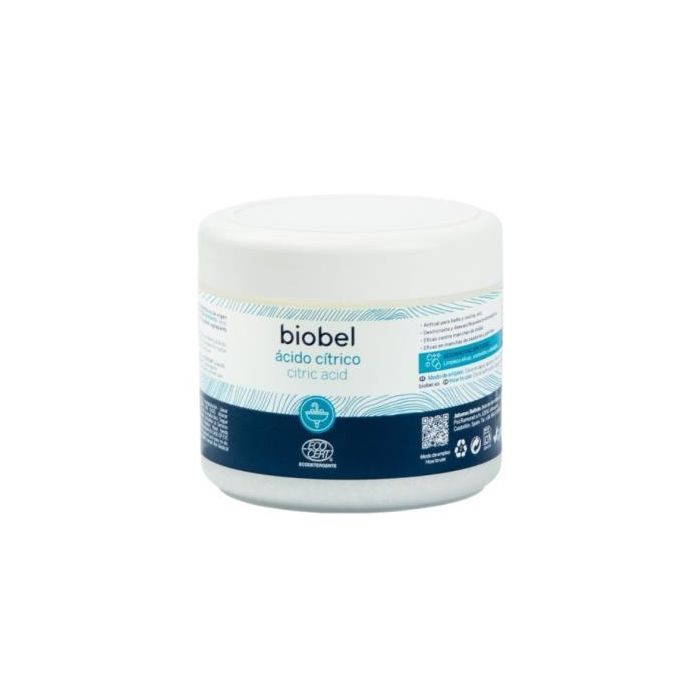 BIOBEL Ácido Cítrico Monohidrato 500g, Limpiador Antical Baño y Cocina, 100% Natural, Vegano, Certificado ECOCERT