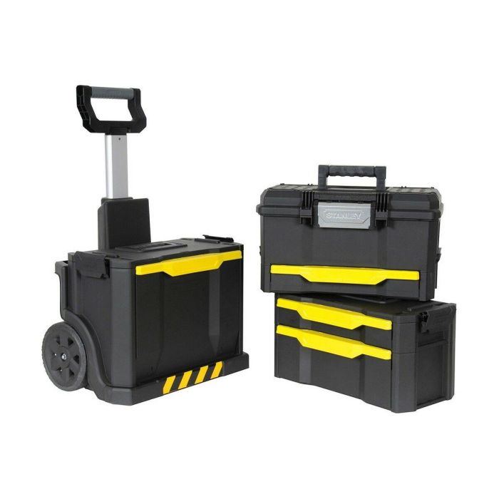 Stanley 1-79-206 Taller Móvil Modular para Herramientas con 4 Cajones, Asa Telescópica y Ruedas Robustas, Polipropileno 7 Stanley 1-79-206 Taller Móvil Modular para Herramientas con 4 Cajones, Asa Telescópica y Ruedas Robustas, Polipropileno 7
