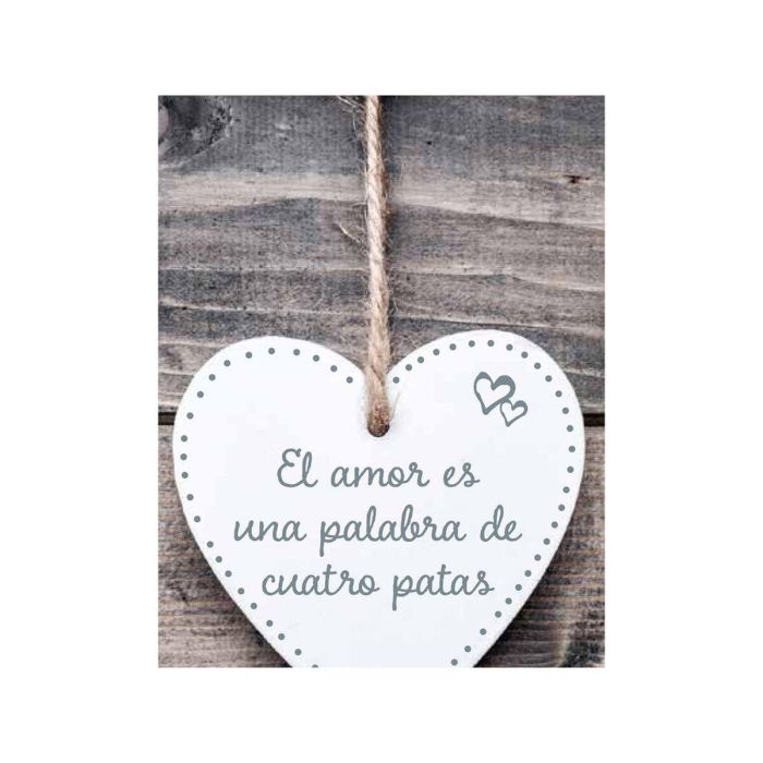 Decoración Colgante Magnet & Steel El amor es una palabra de cuatro patas Corazón 13 x 13 x 0,8 cm 0 Decoración Colgante Magnet & Steel El amor es una palabra de cuatro patas Corazón 13 x 13 x 0,8 cm 0