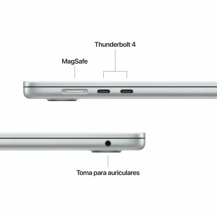 Apple Macbook Air 15" - 24GB RAM, 512GB SSD, Pantalla Retina, Touch ID, macOS Sequoia, Color Plata 2 Apple Macbook Air 15" - 24GB RAM, 512GB SSD, Pantalla Retina, Touch ID, macOS Sequoia, Color Plata 2