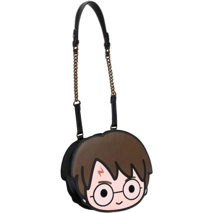 Harry Potter Mochila Face Chibi Marrón con Compartimento Único y Silueta del Personaje, 18 x 21.8 x 7.5 cm 3