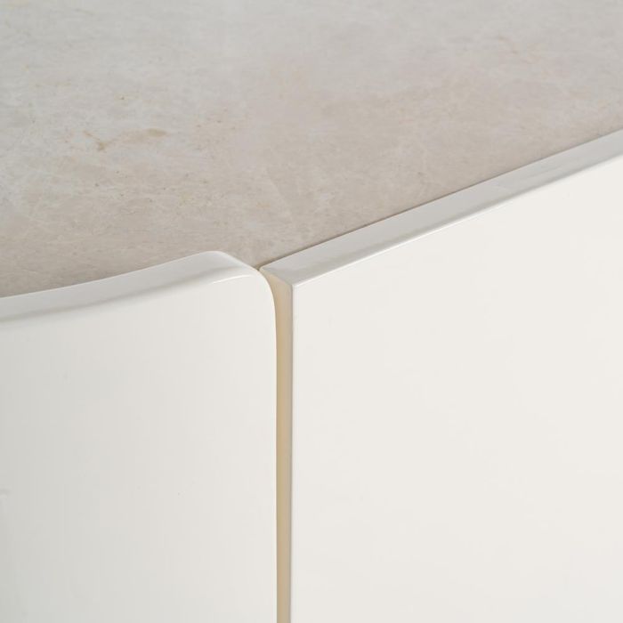 Aparador Lacado Crema Mármol-Dm Salón 160 X 45 X 75 cm