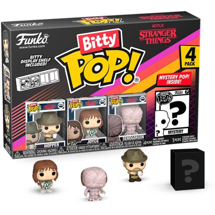Funko Figuras Bitty POP Stranger Things Hopper Blister 4 Figuras Coleccionables