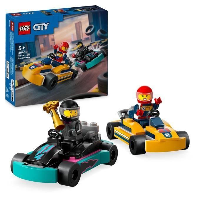 LEGO 60400 City Karts y Pilotos de Carreras, Juego de Construcción de Vehículos con 2 Minifiguras, Juguete para Niños y Niñas +4 Años 0 LEGO 60400 City Karts y Pilotos de Carreras, Juego de Construcción de Vehículos con 2 Minifiguras, Juguete para Niños y Niñas +4 Años 0