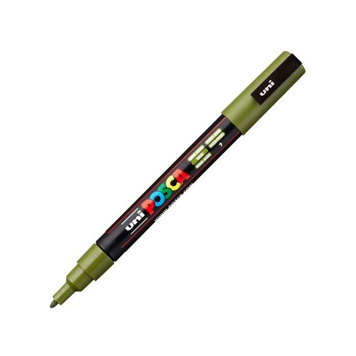Posca Marcador Pc-3M Punta Cónica 0,9 - 1,3 mm Verde Kaki Posca Marcador Pc-3M Punta Cónica 0,9 - 1,3 mm Verde Kaki