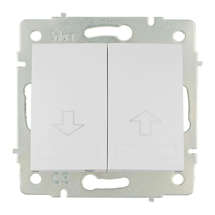 Solera Pulsador doble de persiana Europa 10A 250V ERP20QC 83x81mm Blanco 0 Solera Pulsador doble de persiana Europa 10A 250V ERP20QC 83x81mm Blanco 0