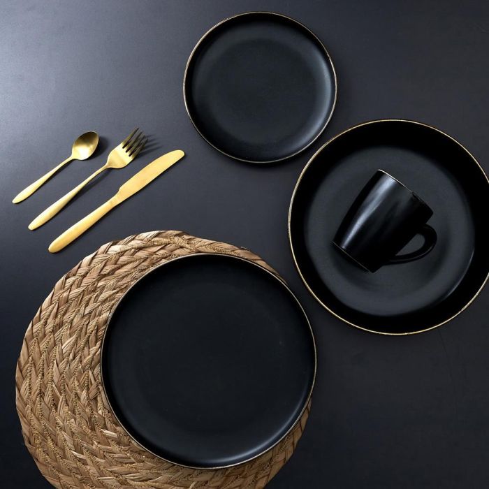 Home Deco Factory Mug 350 Ml Moscou Negro con Ribete Dorado 12,5x8,5 cm 3 Home Deco Factory Mug 350 Ml Moscou Negro con Ribete Dorado 12,5x8,5 cm 3