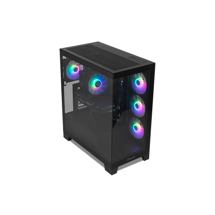 NOX Hummer Glock Semitorre ATX Cristal Templado Frontal y Lateral Negro 2