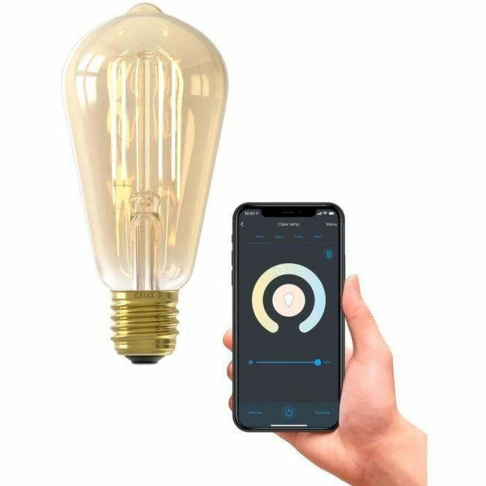 Bombillas conectadas de filamento LED Calex Edison ST64 ámbar E27 5