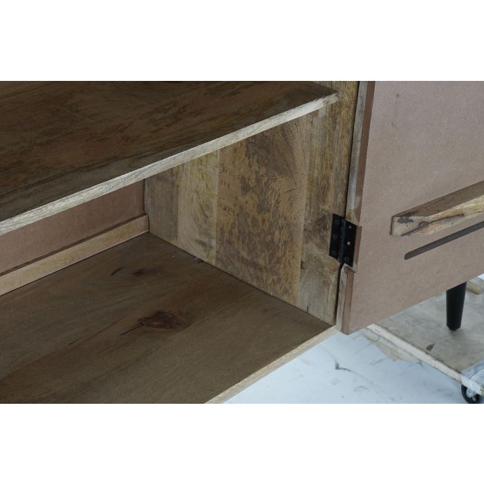 DKD Home Decor Estantería Alpino con 2 Cajones y 3 Estanterías, Madera de Mango y Metal, Marrón Oscuro/Negro, 100x40x180 cm 6 DKD Home Decor Estantería Alpino con 2 Cajones y 3 Estanterías, Madera de Mango y Metal, Marrón Oscuro/Negro, 100x40x180 cm 6