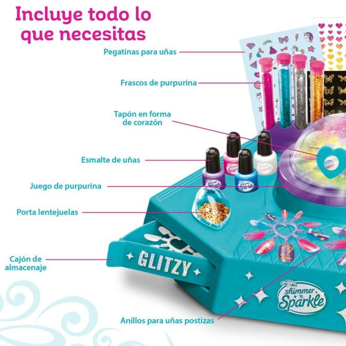 Set de Manicura Cra-Z-Art Shimmer 'n Sparkle 36 x 11 x 27 cm 4 Unidades Infantil 2