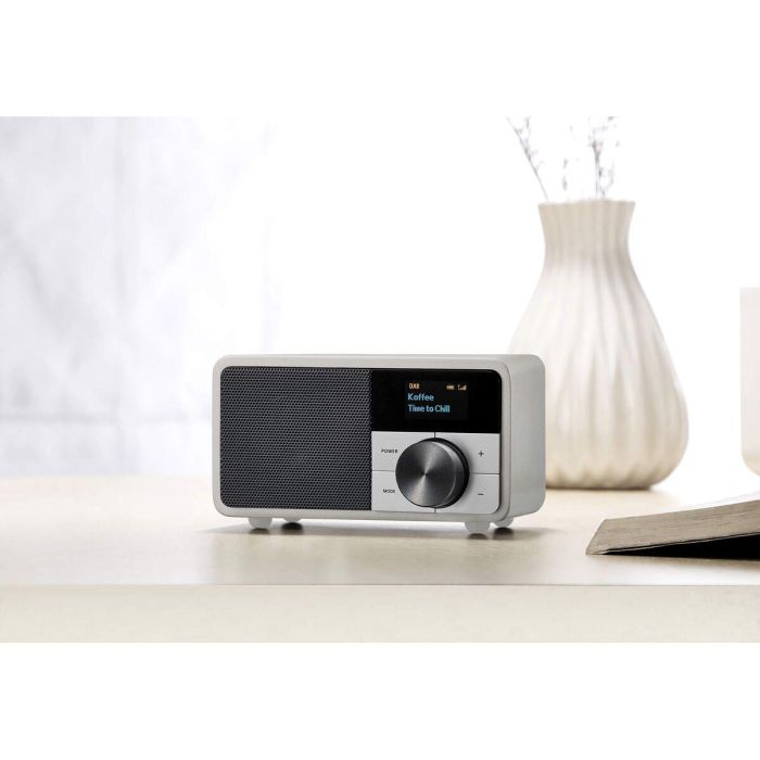 Radio Transistor Sangean DDR7 MINI Plateado FM Retro 4