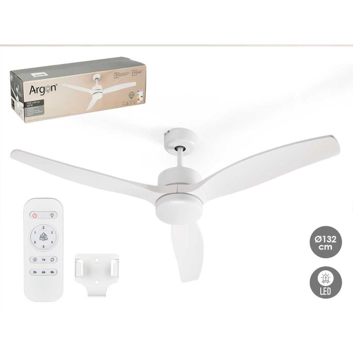 Argon Ventilador de Techo con Luz, 3 Aspas, Blanco, 40W, 116x45x116 cm Argon Ventilador de Techo con Luz, 3 Aspas, Blanco, 40W, 116x45x116 cm