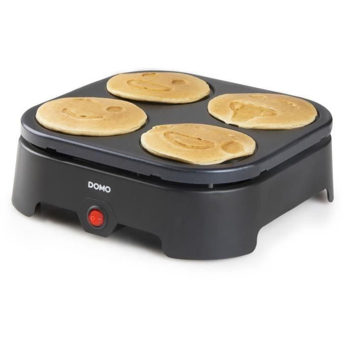 Crépiere Domo - 4 crepes - Patrones de emoji - Revetencia anti -adhesiva - 600W - L31 x L34 x H13 cm 5 Crépiere Domo - 4 crepes - Patrones de emoji - Revetencia anti -adhesiva - 600W - L31 x L34 x H13 cm 5