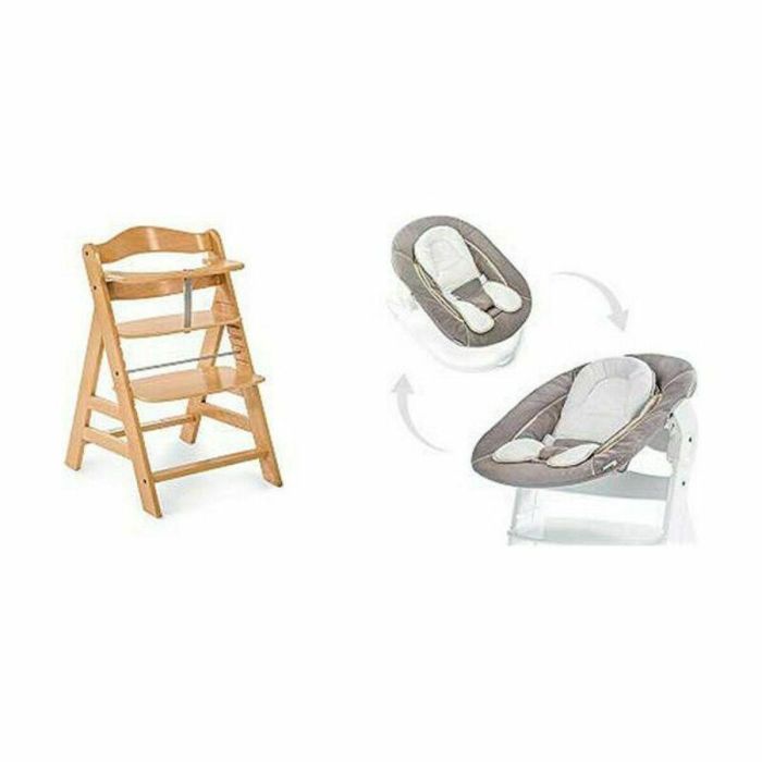 Hauck Trona Bebé Madera Evolutionary Alpha + / Natural Evolutiva, Asiento y Reposapiés Ajustables, Arnés 5 Puntos, 6 Meses a 90kg 14