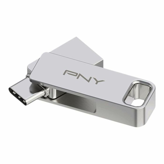 PNY DUO LINK Unidad Flash USB 128 GB Dual USB-A y USB-C 3.2 Gen 1 Giratoria - 200 MB/s Acero Inoxidable 1 PNY DUO LINK Unidad Flash USB 128 GB Dual USB-A y USB-C 3.2 Gen 1 Giratoria - 200 MB/s Acero Inoxidable 1