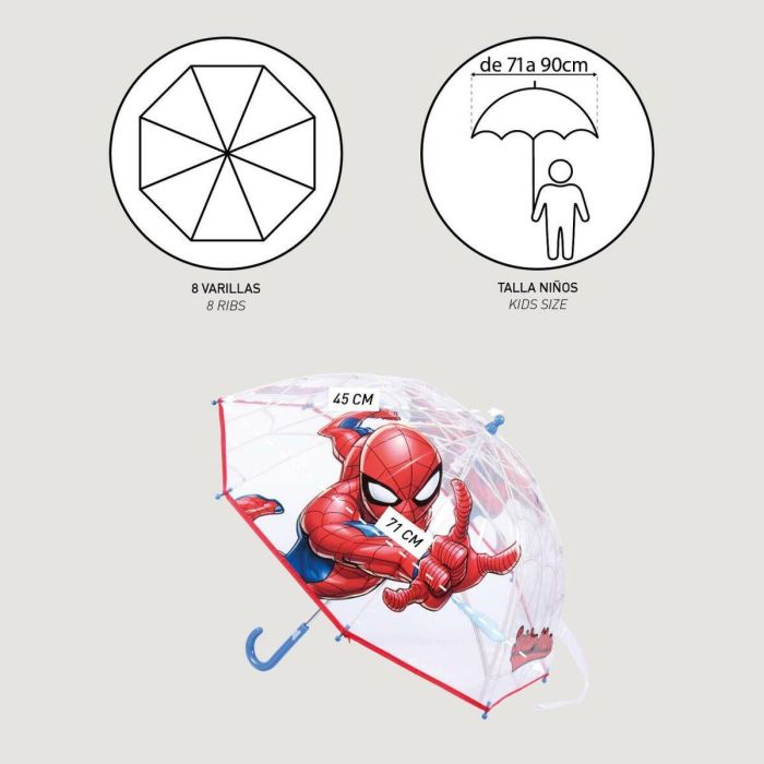 Paraguas manual poe burbuja spiderman t45c:45 cm 5 Paraguas manual poe burbuja spiderman t45c:45 cm 5