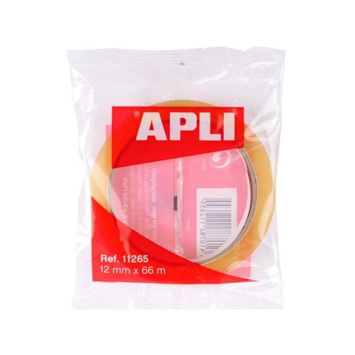 Apli Cinta Adhesiva Transparente Rollo 12 mm X 66M Apli Cinta Adhesiva Transparente Rollo 12 mm X 66M