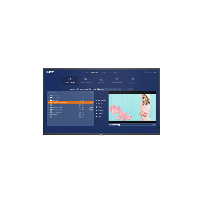 NEC MultiSync M491-MPi4 124,5 cm (49") LCD 500 cd / m² 4K Ultra HD Negro Procesador incorporado 24/7 1 NEC MultiSync M491-MPi4 124,5 cm (49") LCD 500 cd / m² 4K Ultra HD Negro Procesador incorporado 24/7 1